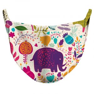 Elephant Fun Reusable Double Layer Cloth Face Mask and Covering