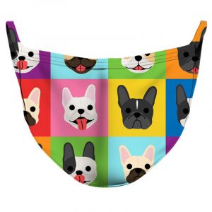 Puppy Pop Art Reusable Double Layer Cloth Face Mask and Covering