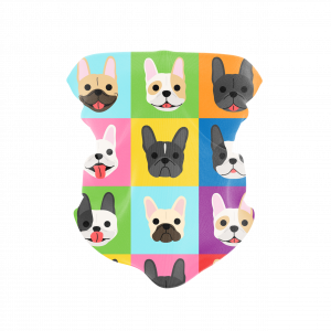 Puppy Pop Art Reusable Neck Gaiter and Face Shield