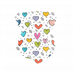 Doodle Love Reusable Neck Gaiter and Face Shield