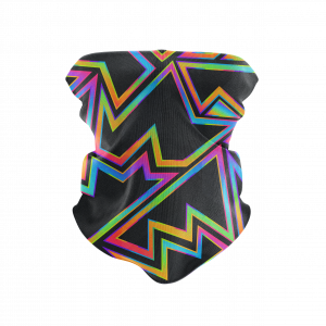 Rainbow Graffiti Reusable Neck Gaiter and Face Shield