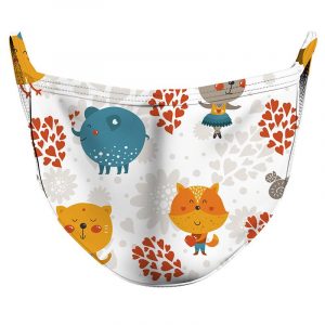 Blushing Animals 2 Reusable Double Layer Cloth Face Mask and Covering