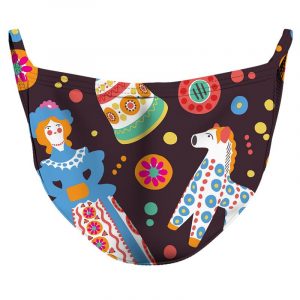 Cute Bright Pattern Reusable Double Layer Cloth Face Mask and Covering