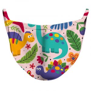 Cute Dinosaurs Reusable Double Layer Cloth Face Mask and Covering