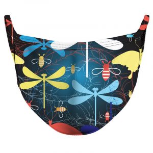 Dragonflies Everywhere Reusable Double Layer Cloth Face Mask and Covering