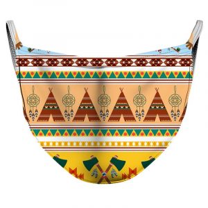Eagle Pattern Reusable Double Layer Cloth Face Mask and Covering