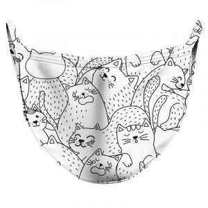 Hugging kittens Reusable Double Layer Cloth Face Mask and Covering