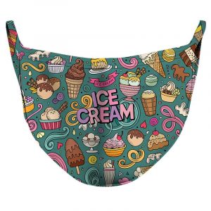 Ice Cream Frenzy Reusable Double Layer Cloth Face Mask and Covering