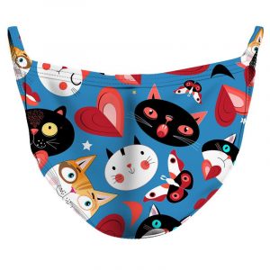 Loving Kittens Reusable Double Layer Cloth Face Mask and Covering