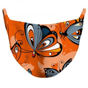 Monarch Butterflies Reusable Double Layer Cloth Face Mask and Covering