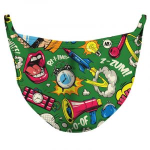 New Comicbook 1 Reusable Double Layer Cloth Face Mask and Covering