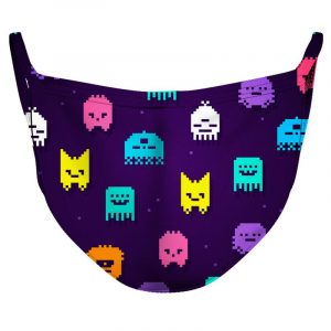 Pixel Monsters Reusable Double Layer Cloth Face Mask and Covering