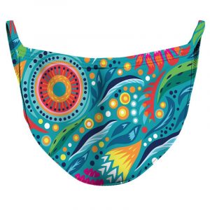 Psychedelic Garden Reusable Double Layer Cloth Face Mask and Covering