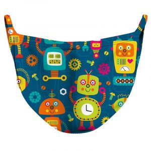 Robot Dance Reusable Double Layer Cloth Face Mask and Covering
