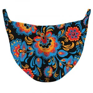Technicolor Blossom Reusable Double Layer Cloth Face Mask and Covering