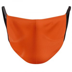 Orange 3-Pack Reusable Double Layer Cloth Face Mask and Covering