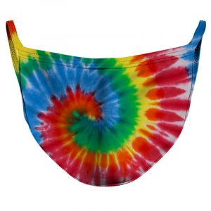 Tie Dye Party Reusable Double Layer Cloth Face Mask and Covering