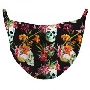 Floral Cementary Reusable Double Layer Cloth Face Mask and Covering